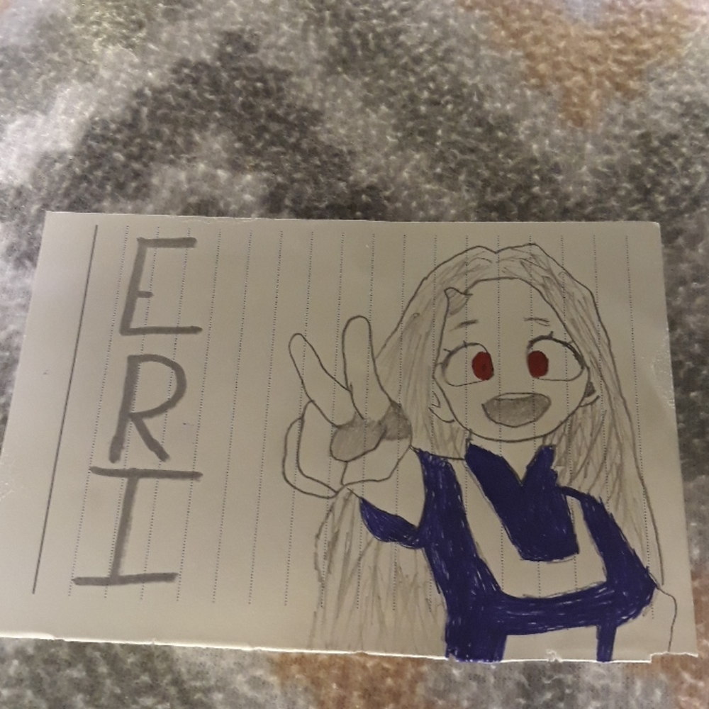 A drawing of a mha character